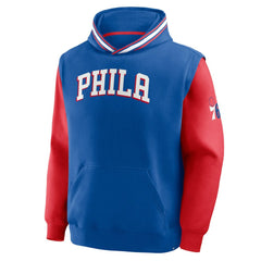 Philadelphia 76ers Half Court Shot Clock Fastbreak Hoodie Royal/Red - Fanatics