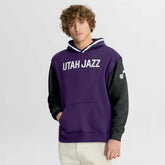 Utah Jazz Half Court Shot Clock Fastbreak Hoodie Purple/Black - Fanatics