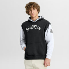 Brooklyn Nets Half Court Shot Clock Fastbreak Hoodie Black/White - Fanatics