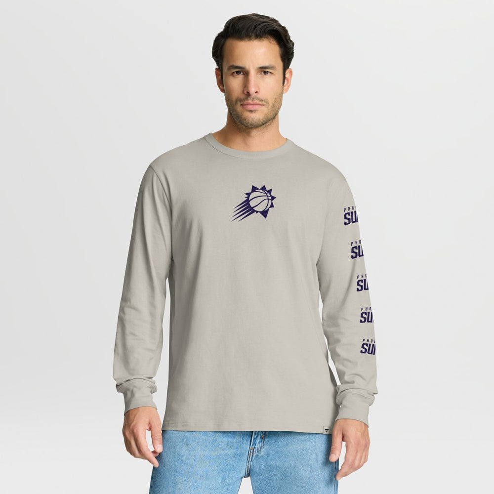 Phoenix Suns Crossover Collection Ball Screen Action Premium Long Sleeve T-Shirt Cream - Fanatics
