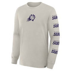 Phoenix Suns Crossover Collection Ball Screen Action Premium Long Sleeve T-Shirt Cream - Fanatics