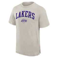 Los Angeles Lakers Crossover Collection Pull Up Jumper Shot Premium T-Shirt Cream - Fanatics