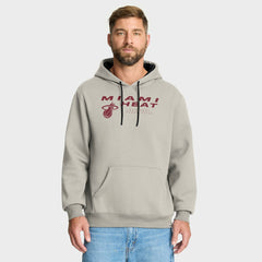 Miami Heat Crossover Collection Blocked Shot Premium Pullover Hoodie Off White - Fanatics