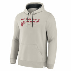Miami Heat Crossover Collection Blocked Shot Premium Pullover Hoodie Off White - Fanatics