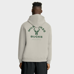 Milwaukee Bucks Crossover Collection Blocked Shot Premium Pullover Hoodie Off White - Fanatics