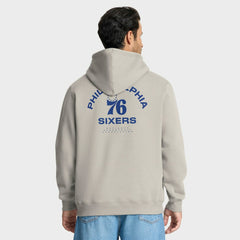 Philadelphia 76ers Crossover Collection Blocked Shot Premium Pullover Hoodie Off White - Fanatics
