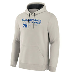 Philadelphia 76ers Crossover Collection Blocked Shot Premium Pullover Hoodie Off White - Fanatics