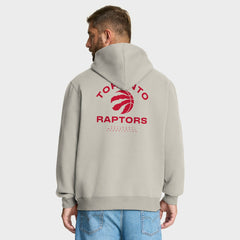 Toronto Raptors Crossover Collection Blocked Shot Premium Pullover Hoodie Off White - Fanatics