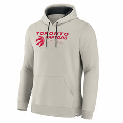 Toronto Raptors Crossover Collection Blocked Shot Premium Pullover Hoodie Off White - Fanatics
