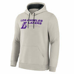 Los Angeles Lakers Crossover Collection Blocked Shot Premium Pullover Hoodie Off White - Fanatics