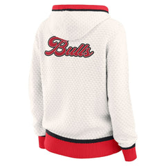 Chicago Bulls WEAR by Erin Andrews Women's Plus Size Hoodie Sweater Cream