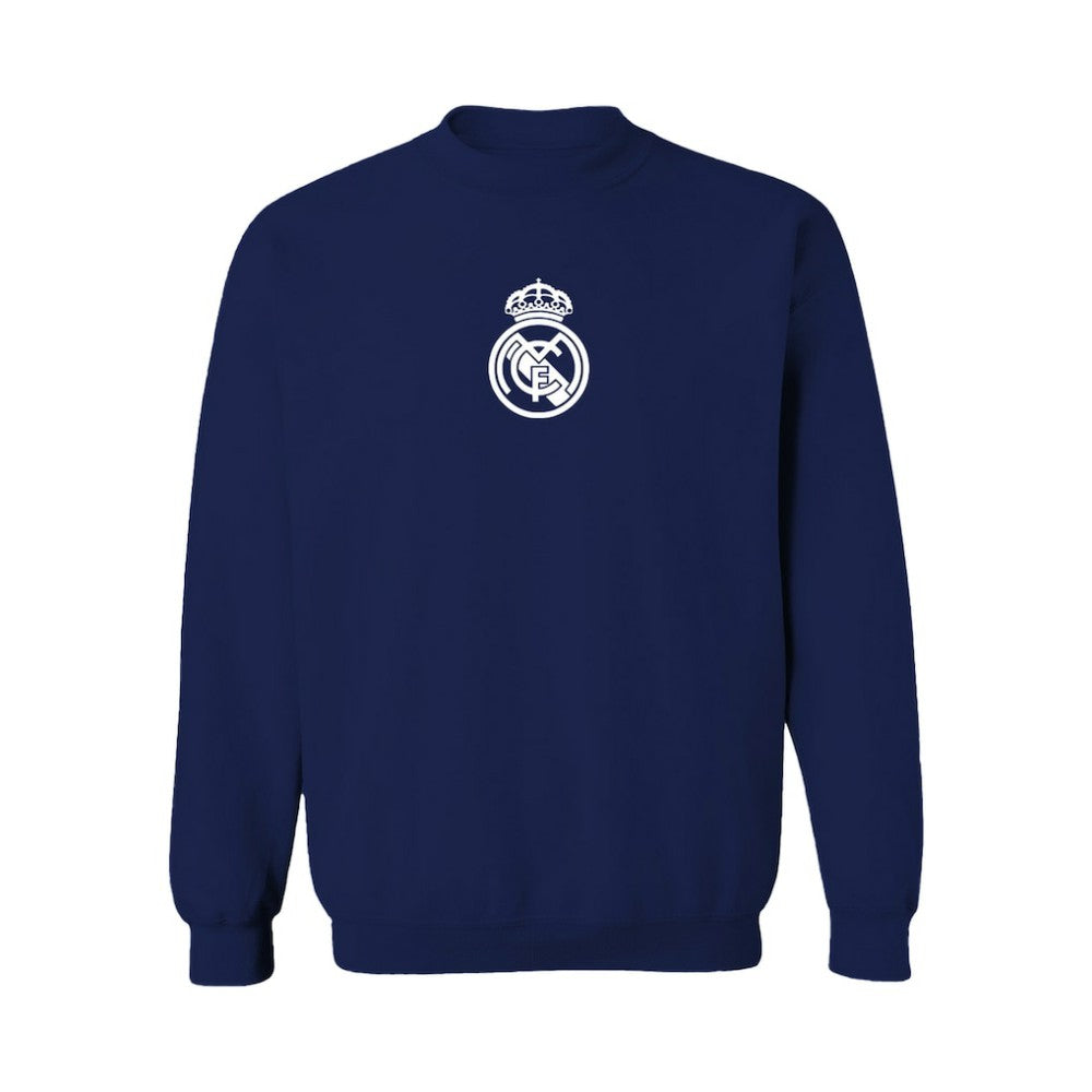 Real Madrid Vive La Fete Women's Color Badge Pullover Sweatshirt Navy