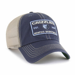 Memphis Grizzlies '47 Wabash Patch Clean Up Adjustable Hat Navy/Tan - 47 brand