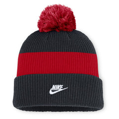 Boston Red Sox Nike Cooperstown Collection Peak Standard Cuffed Knit Hat with Pom - Navy/Red Hats
