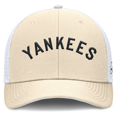 New York Yankees Nike Cooperstown Collection Dri-FIT Rise Trucker Adjustable Hat - Natural Hats