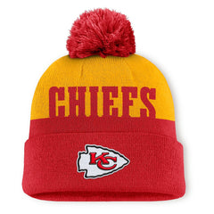 Kansas City Chiefs Punter Cuffed Knit Hat with Pom - Red Hats
