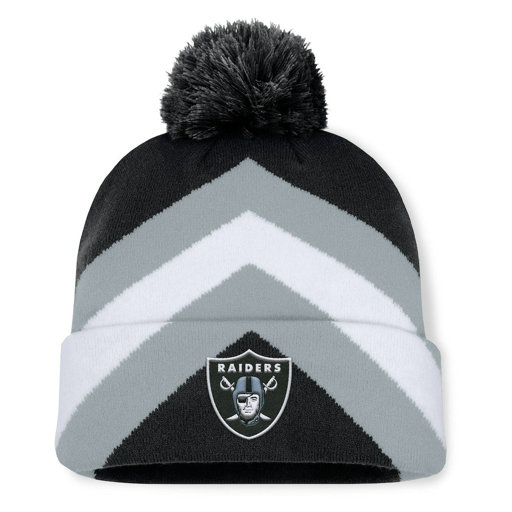 Las Vegas Raiders Women's Cornerback Cuffed Knit Hat with Pom - Black Hats