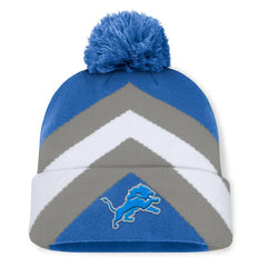 Detroit Lions Women's Cornerback Cuffed Knit Hat with Pom - Blue Hats
