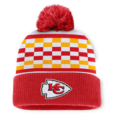 Kansas City Chiefs Women's End Zone Cuffed Knit Hat with Pom - Red Hats