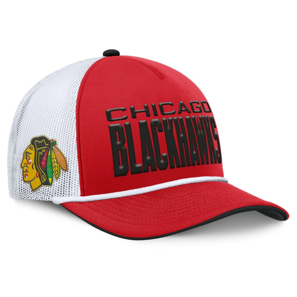 Chicago Blackhawks Fanatics Centennial Foam Front Adjustable Trucker Hat - Red/White | US 202815625