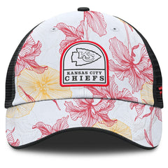Kansas City Chiefs Tropical Adjustable Trucker Hat - White/Black Hats