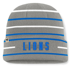 Detroit Lions Throwback Yard Lines Cuffed Knit Hat - Gray Hats