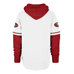 San Francisco 49ers '47 Trifecta Shortstop Pullover Hoodie - White Hoodies