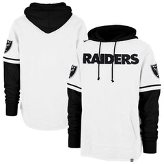 Las Vegas Raiders '47 Trifecta Shortstop Pullover Hoodie - White Hoodies