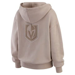 Vegas Golden Knights WEAR by Erin Andrews Women's Washed Pullover Crewdie - Tan | US 202830771