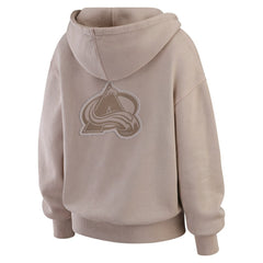 Colorado Avalanche WEAR by Erin Andrews Women's Washed Pullover Crewdie - Tan | US 202830773