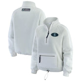 Seattle Kraken WEAR by Erin Andrews Women's Polar Fleece Quarter-Zip Jacket - Gray | US 202830781