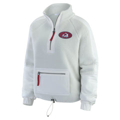 Colorado Avalanche WEAR by Erin Andrews Women's Polar Fleece Quarter-Zip Jacket - Gray | US 202830795