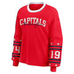 Washington Capitals WEAR by Erin Andrews Women's Long-Sleeve Sport T-Shirt - Red | US 202830805