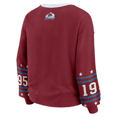 Colorado Avalanche WEAR by Erin Andrews Women's Long-Sleeve Sport T-Shirt - Burgundy | US 202830807