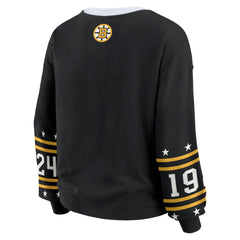 Boston Bruins WEAR by Erin Andrews Women's Long-Sleeve Sport T-Shirt - Black | US 202830808