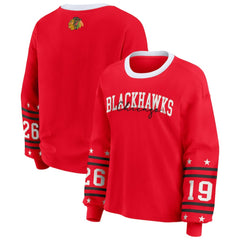 Chicago Blackhawks WEAR by Erin Andrews Women's Long-Sleeve Sport T-Shirt - Red | US 202830809