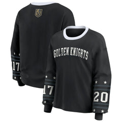Vegas Golden Knights WEAR by Erin Andrews Women's Long-Sleeve Sport T-Shirt - Black | US 202830819