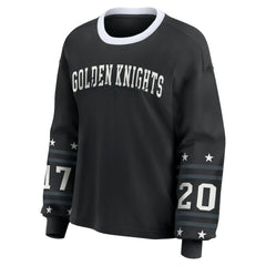 Vegas Golden Knights WEAR by Erin Andrews Women's Long-Sleeve Sport T-Shirt - Black | US 202830819