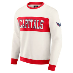 Washington Capitals Darius Rucker Collection by Fanatics Colorblock Pullover Sweatshirt - Cream | US 202831244