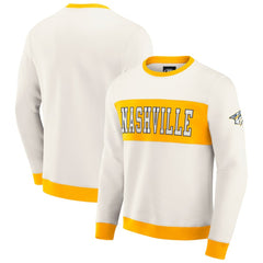Nashville Predators Darius Rucker Collection by Fanatics Colorblock Pullover Sweatshirt - Cream | US 202831247