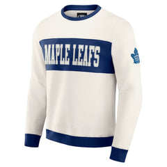 Toronto Maple Leafs Darius Rucker Collection by Fanatics Colorblock Pullover Sweatshirt - Cream | US 202831256