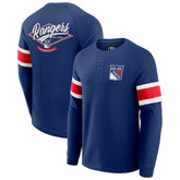 New York Rangers Darius Rucker Collection by Fanatics Waffle-Knit Raglan Long Sleeve Henley T-Shirt - Navy | US 202831284