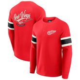 Detroit Red Wings Darius Rucker Collection by Fanatics Waffle-Knit Raglan Long Sleeve Henley T-Shirt - Red | US 202831295