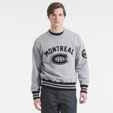 Montreal Canadiens Todd Snyder by Fanatics Relaxed Canadian Fleece Crew - Athletic Heather Gray | US 202846092