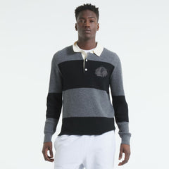 Chicago Blackhawks Todd Snyder by Fanatics Cashmere Rugby Sweater - Dark Heather Gray | US 202846123