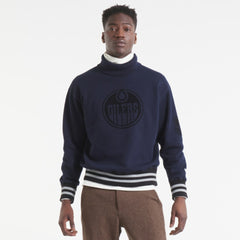 Edmonton Oilers Todd Snyder by Fanatics Relaxed Canadian Fleece Turtleneck - Navy | US 202846138