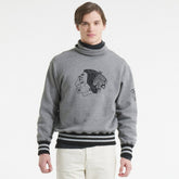 Chicago Blackhawks Todd Snyder by Fanatics Relaxed Canadian Fleece Turtleneck - Dark Heather Gray | US 202846140