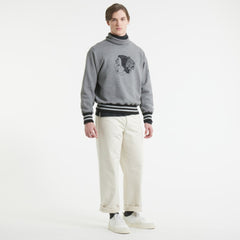Chicago Blackhawks Todd Snyder by Fanatics Relaxed Canadian Fleece Turtleneck - Dark Heather Gray | US 202846140