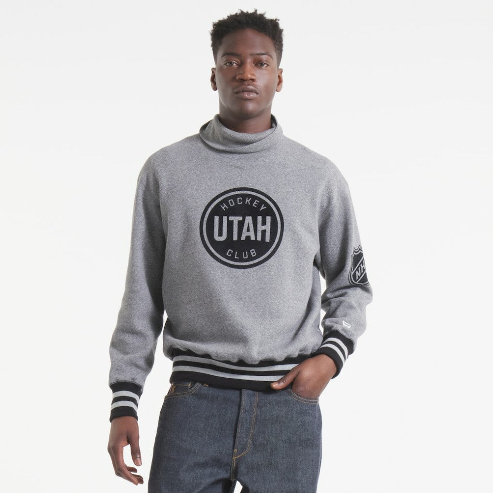Utah Mammoth Todd Snyder by Fanatics Relaxed Canadian Fleece Turtleneck - Dark Heather Gray | US 202846143