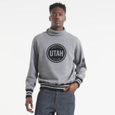Utah Mammoth Todd Snyder by Fanatics Relaxed Canadian Fleece Turtleneck - Dark Heather Gray | US 202846143